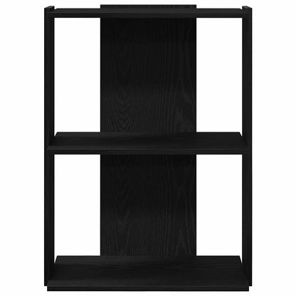 Boekenkast 3-laags 60x30x80 cm bewerkt hout zwart