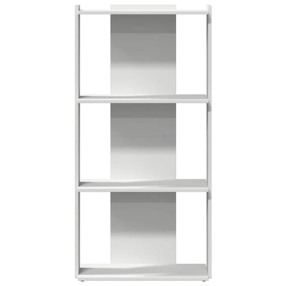 Boekenkast 3-laags 60x30x120 cm bewerkt hout wit