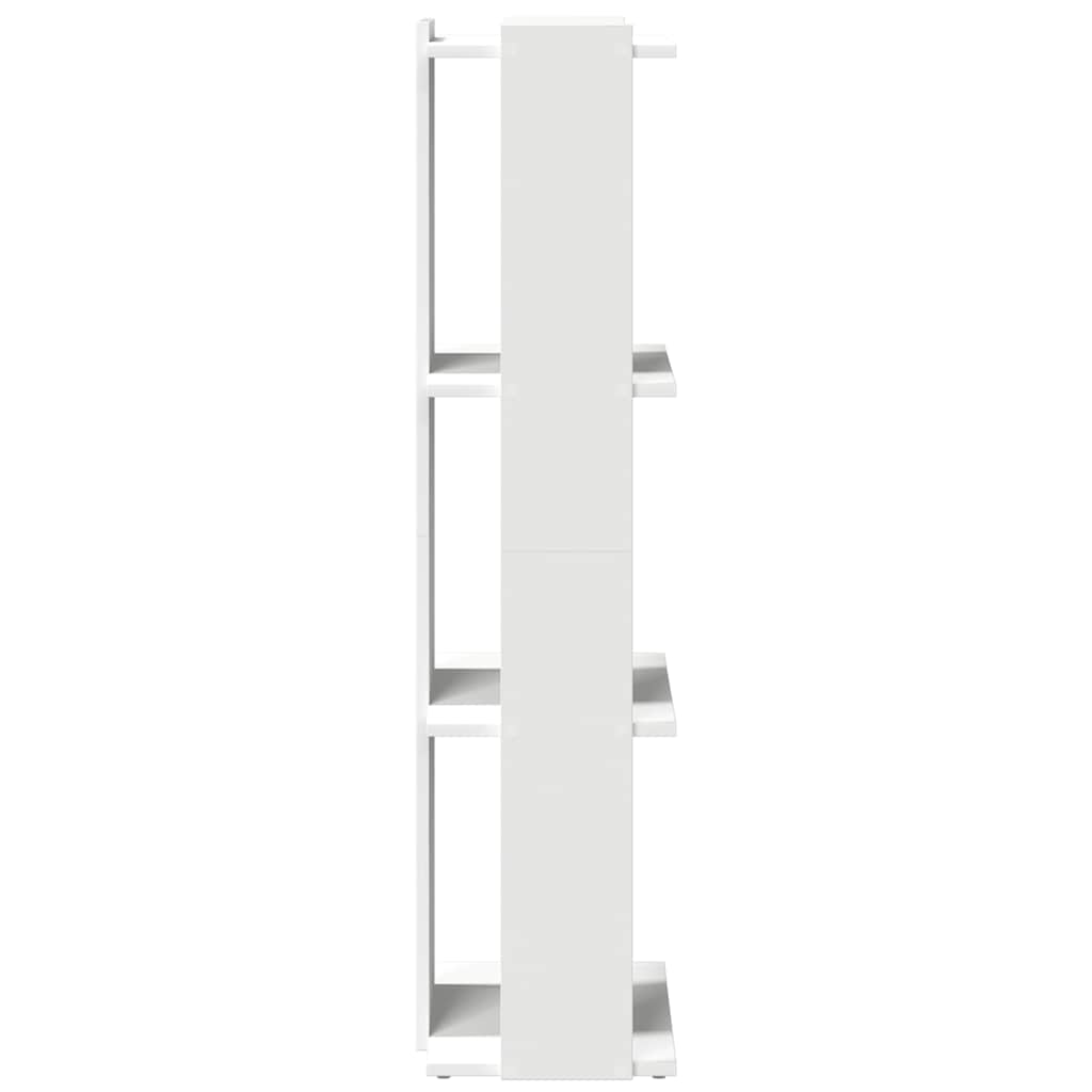 Boekenkast 3-laags 60x30x120 cm bewerkt hout wit