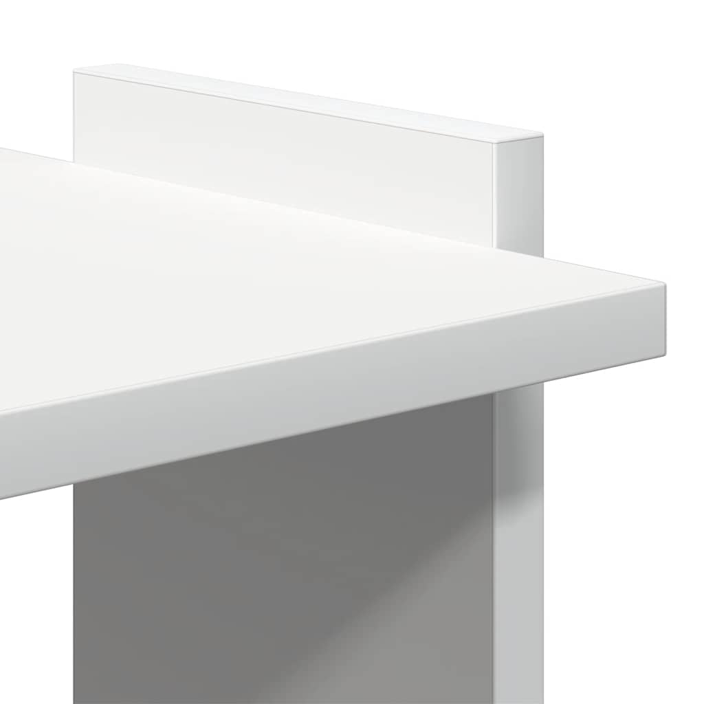 Boekenkast 3-laags 60x30x120 cm bewerkt hout wit