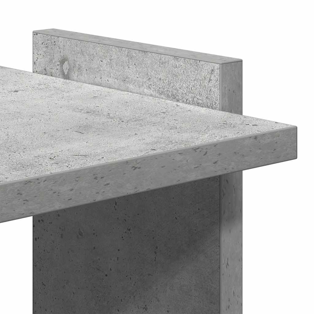 Boekenkast 3-laags 60x30x120 cm bewerkt hout betongrijs