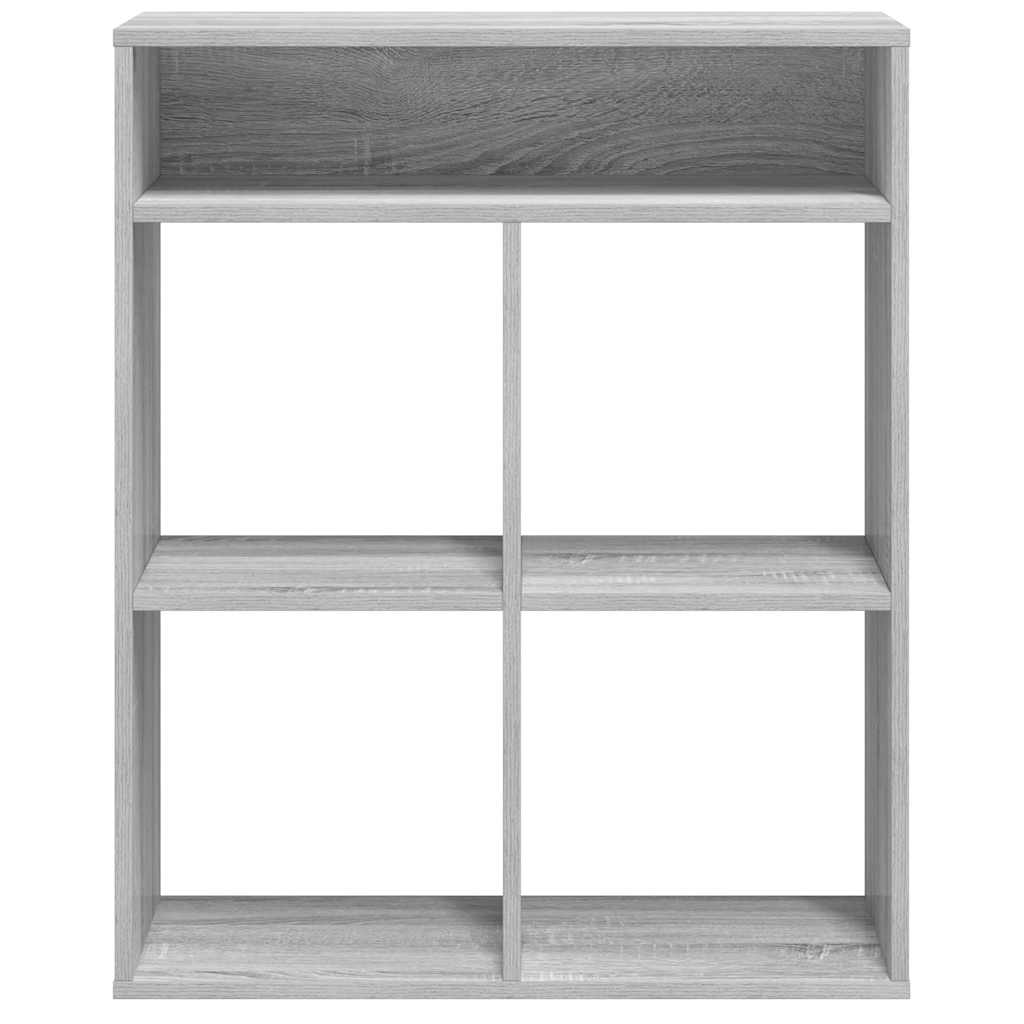 Boekenkast 66x31x80 cm bewerkt hout grijs sonoma eikenkleurig