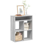 Boekenkast 66x31x80 cm bewerkt hout grijs sonoma eikenkleurig