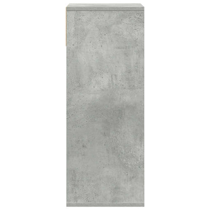 Boekenkast 34x31x80 cm bewerkt hout betongrijs
