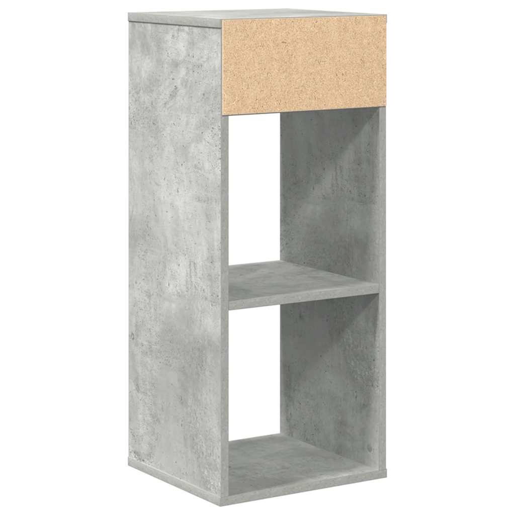 Boekenkast 34x31x80 cm bewerkt hout betongrijs