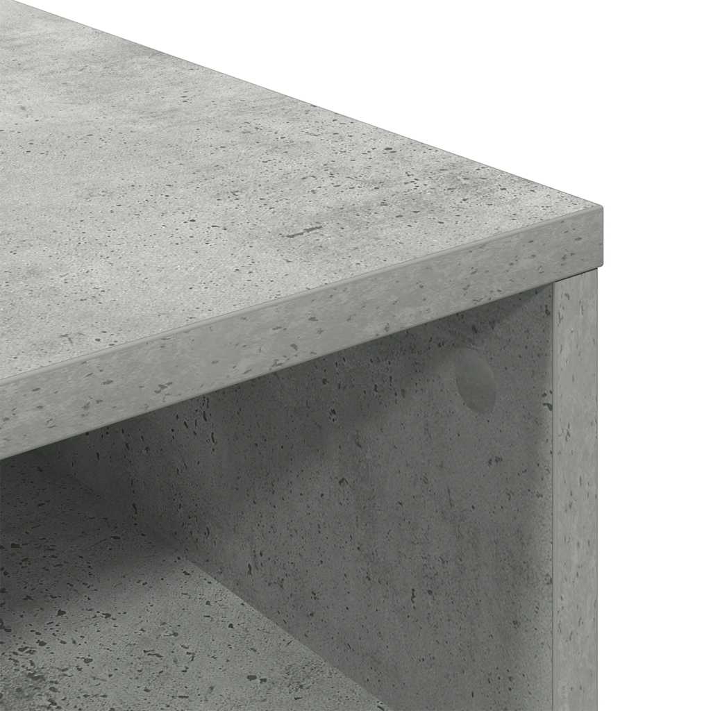 Boekenkast 34x31x80 cm bewerkt hout betongrijs