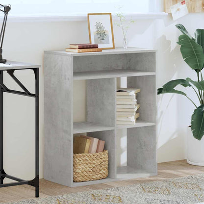 Boekenkast 66x31x80 cm bewerkt hout betongrijs