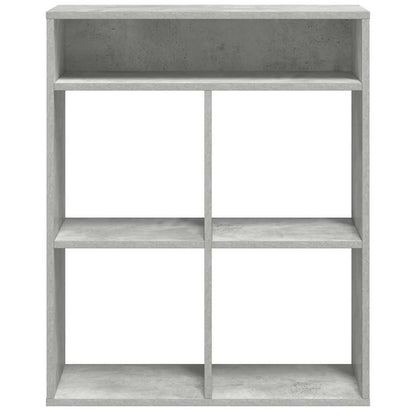 Boekenkast 66x31x80 cm bewerkt hout betongrijs
