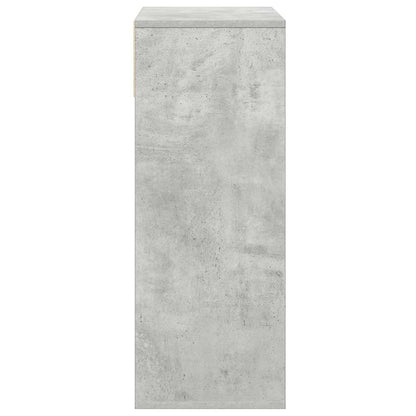 Boekenkast 66x31x80 cm bewerkt hout betongrijs