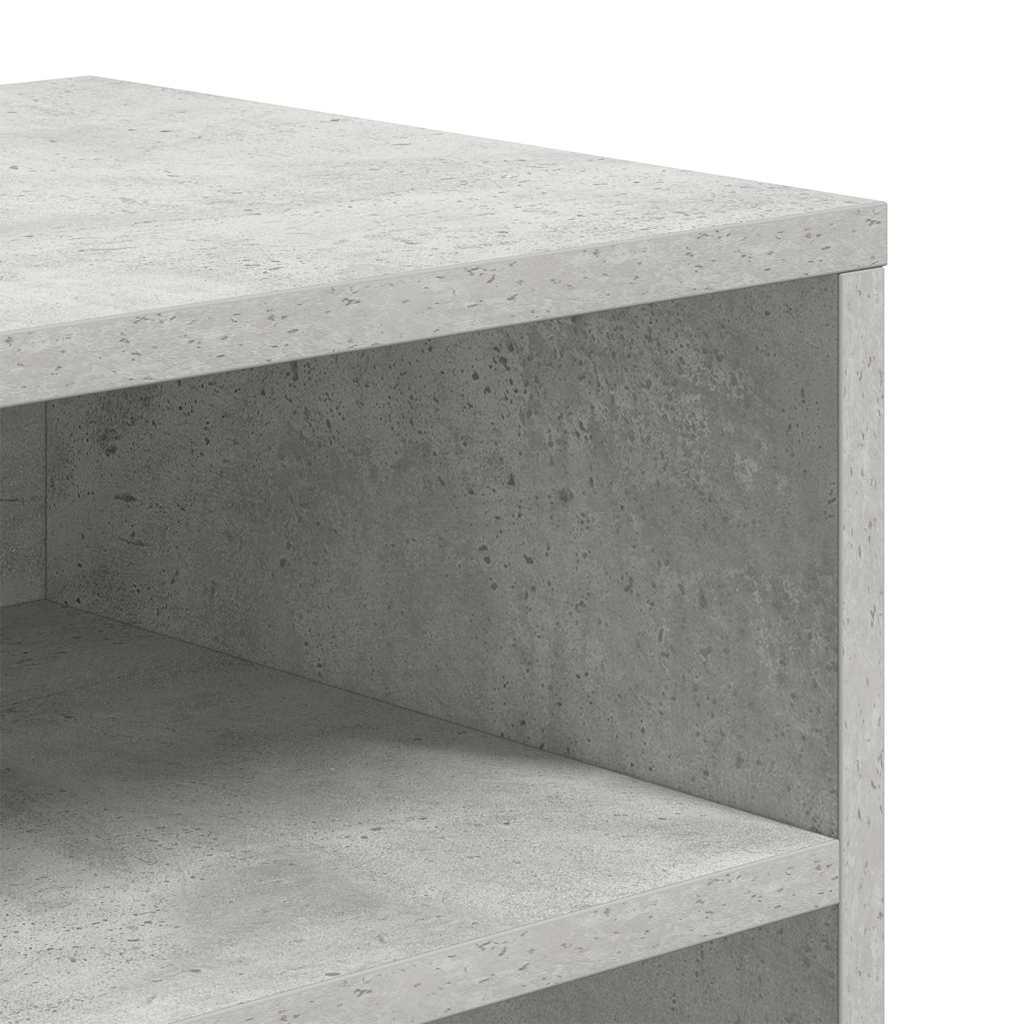 Boekenkast 66x31x80 cm bewerkt hout betongrijs