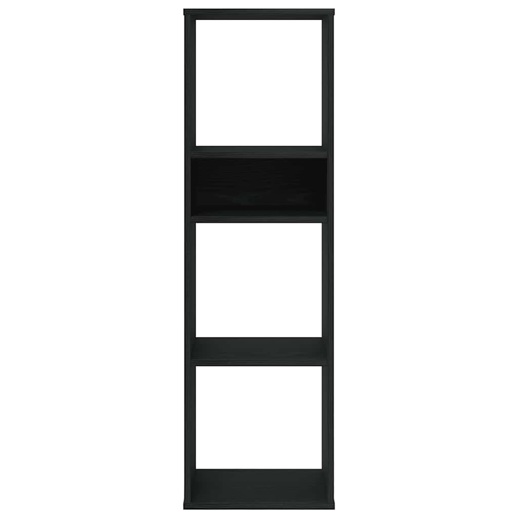 Boekenkast 34x31x112 cm bewerkt hout zwart