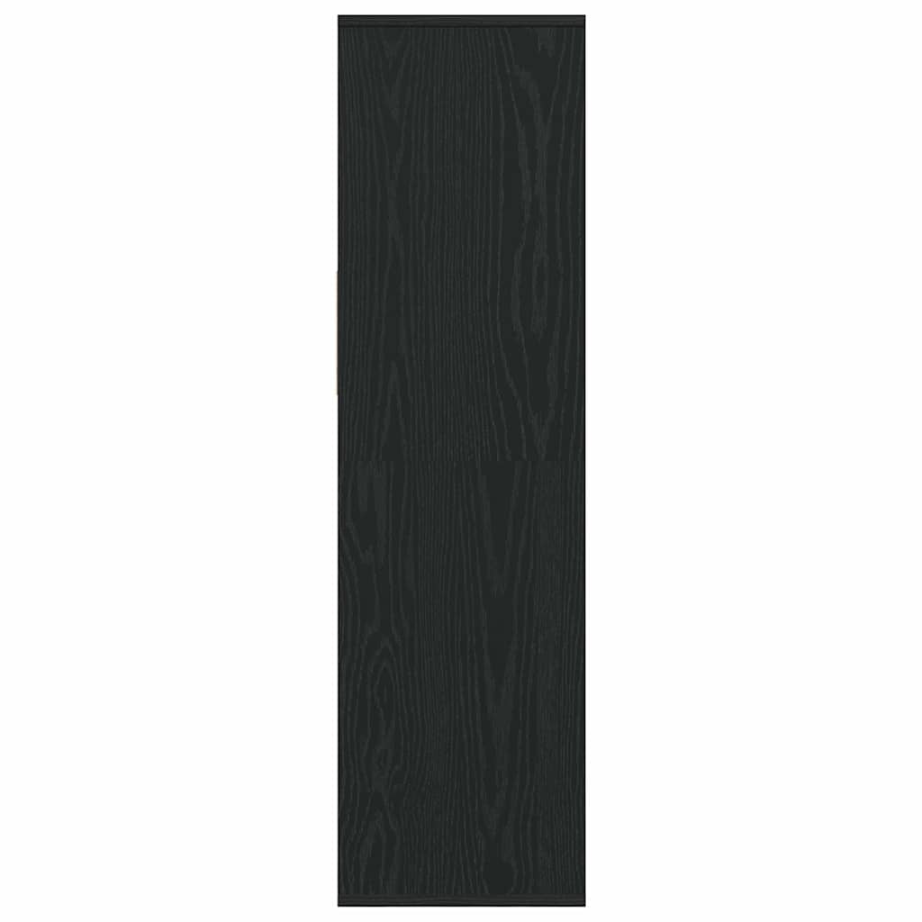 Boekenkast 34x31x112 cm bewerkt hout zwart