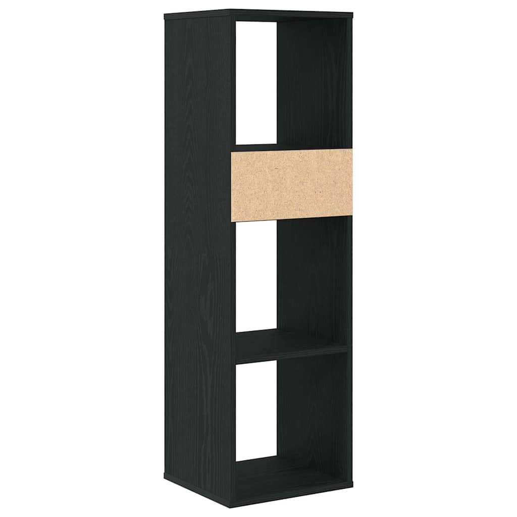 Boekenkast 34x31x112 cm bewerkt hout zwart
