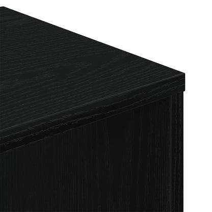 Boekenkast 34x31x112 cm bewerkt hout zwart