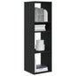 Boekenkast 34x31x112 cm bewerkt hout zwart