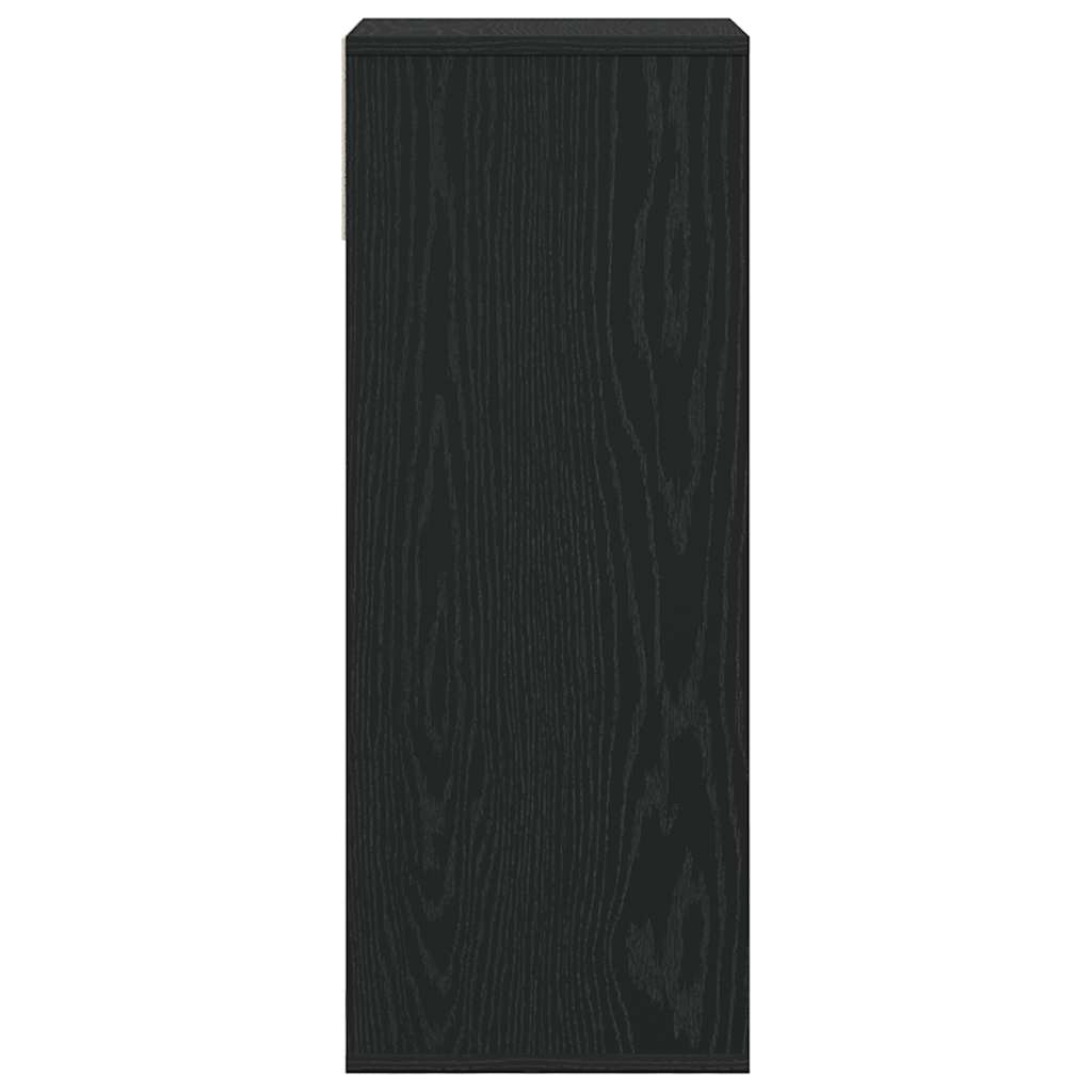 Boekenkast 34x31x80 cm bewerkt hout zwart