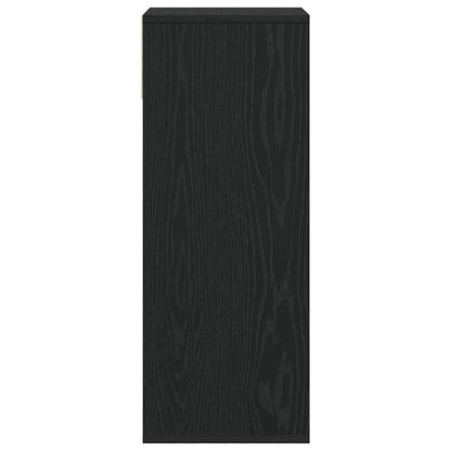 Boekenkast 34x31x80 cm bewerkt hout zwart