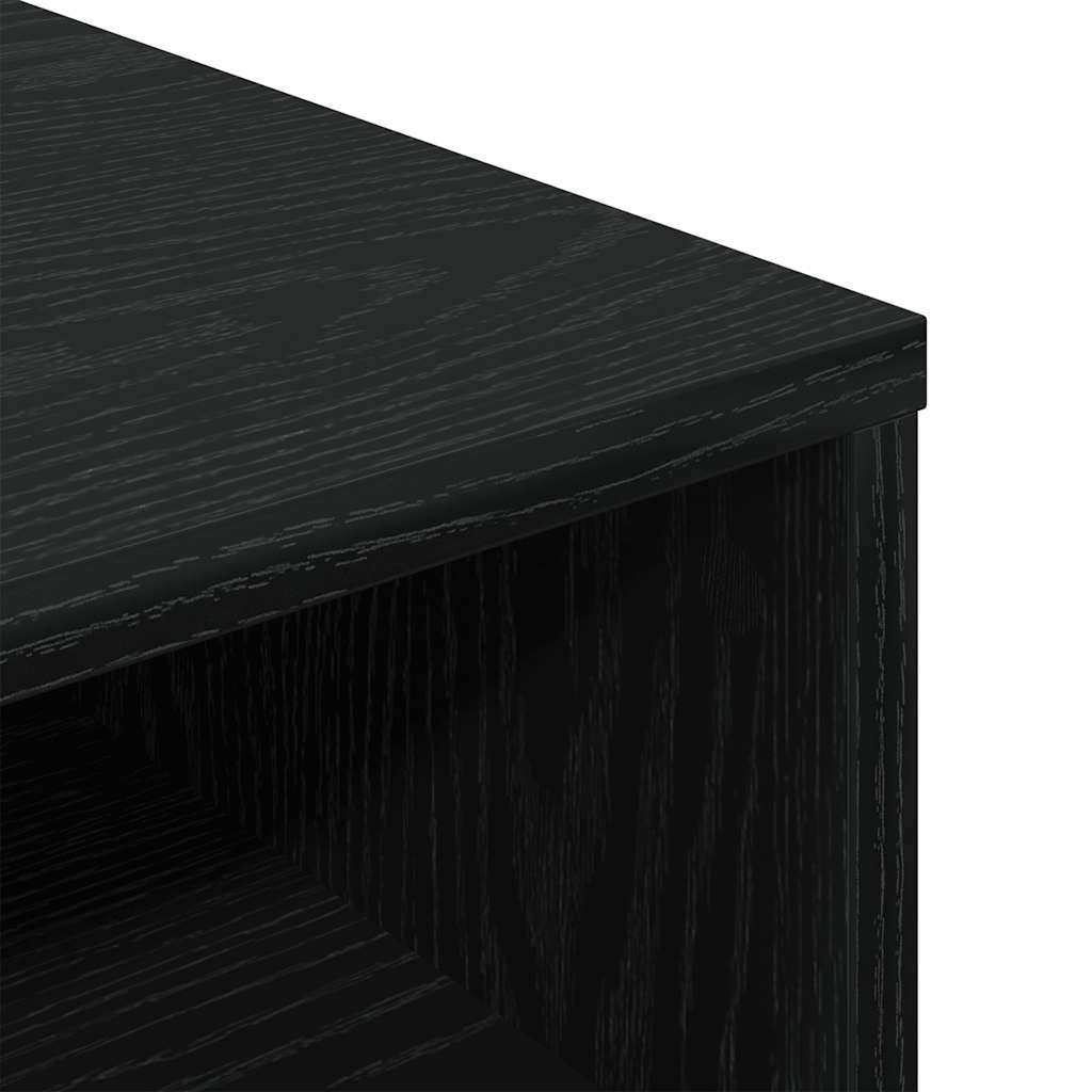 Boekenkast 34x31x80 cm bewerkt hout zwart