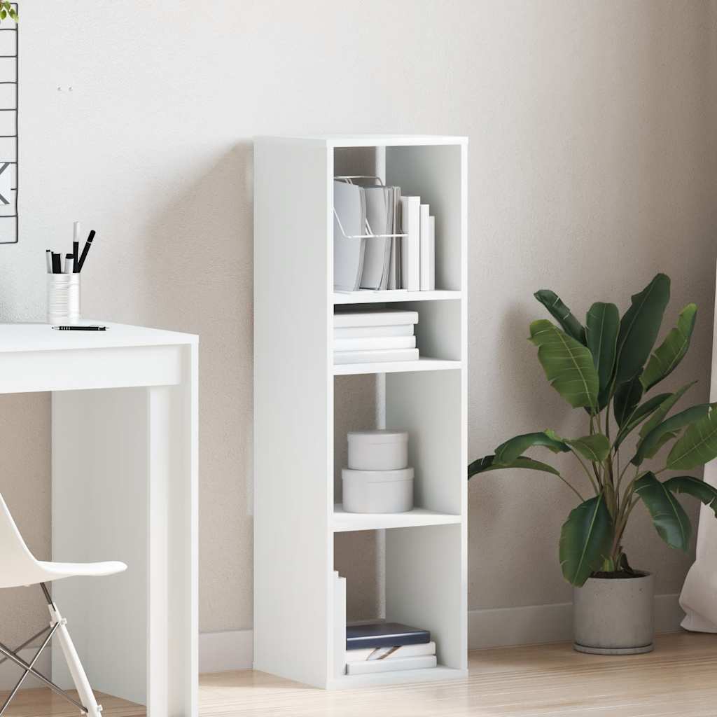 Boekenkast 34x31x112 cm bewerkt hout wit