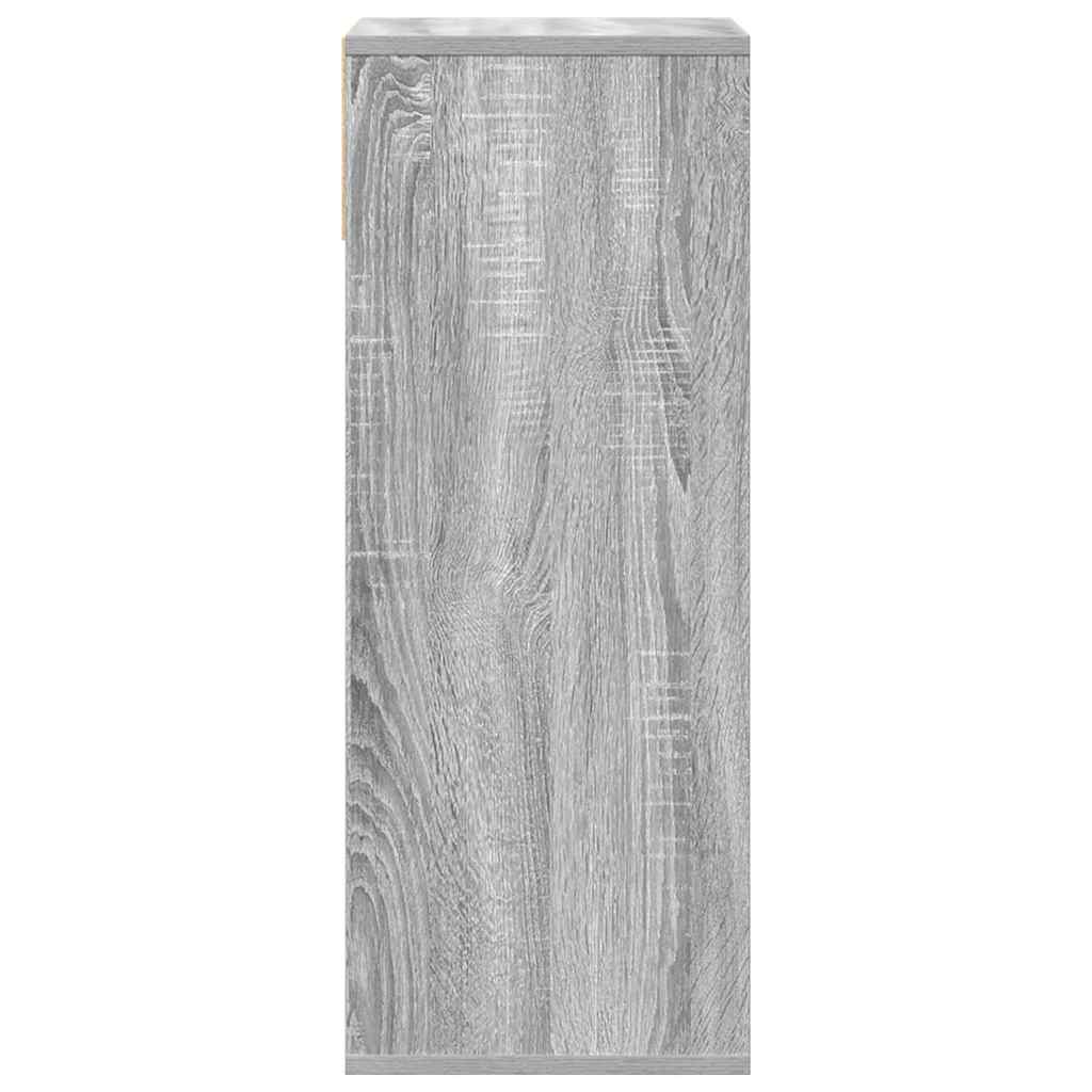 Boekenkast 34x31x80 cm bewerkt hout grijs sonoma eikenkleurig