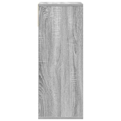 Boekenkast 34x31x80 cm bewerkt hout grijs sonoma eikenkleurig