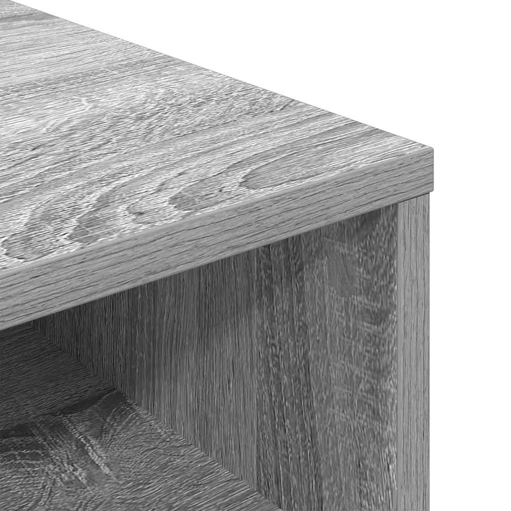 Boekenkast 34x31x80 cm bewerkt hout grijs sonoma eikenkleurig