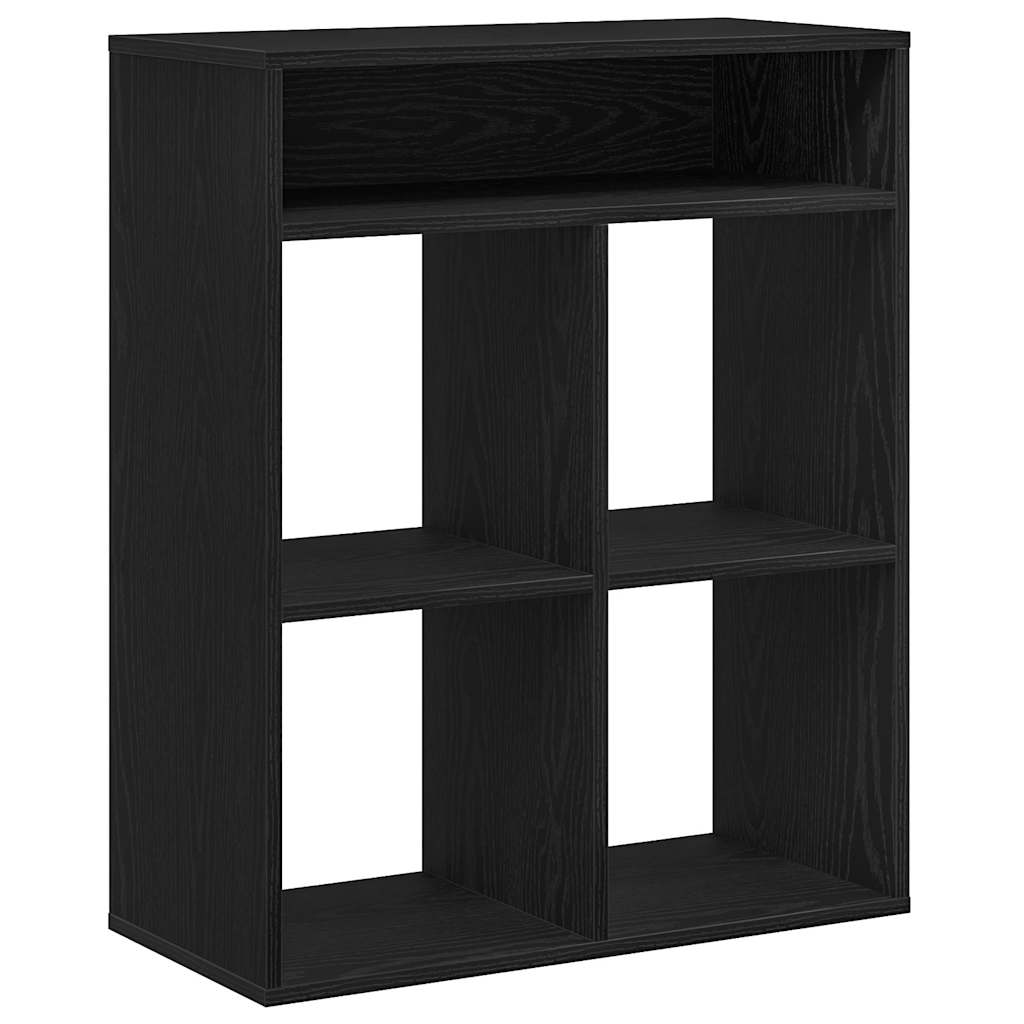 Boekenkast 66x31x80 cm bewerkt hout zwart
