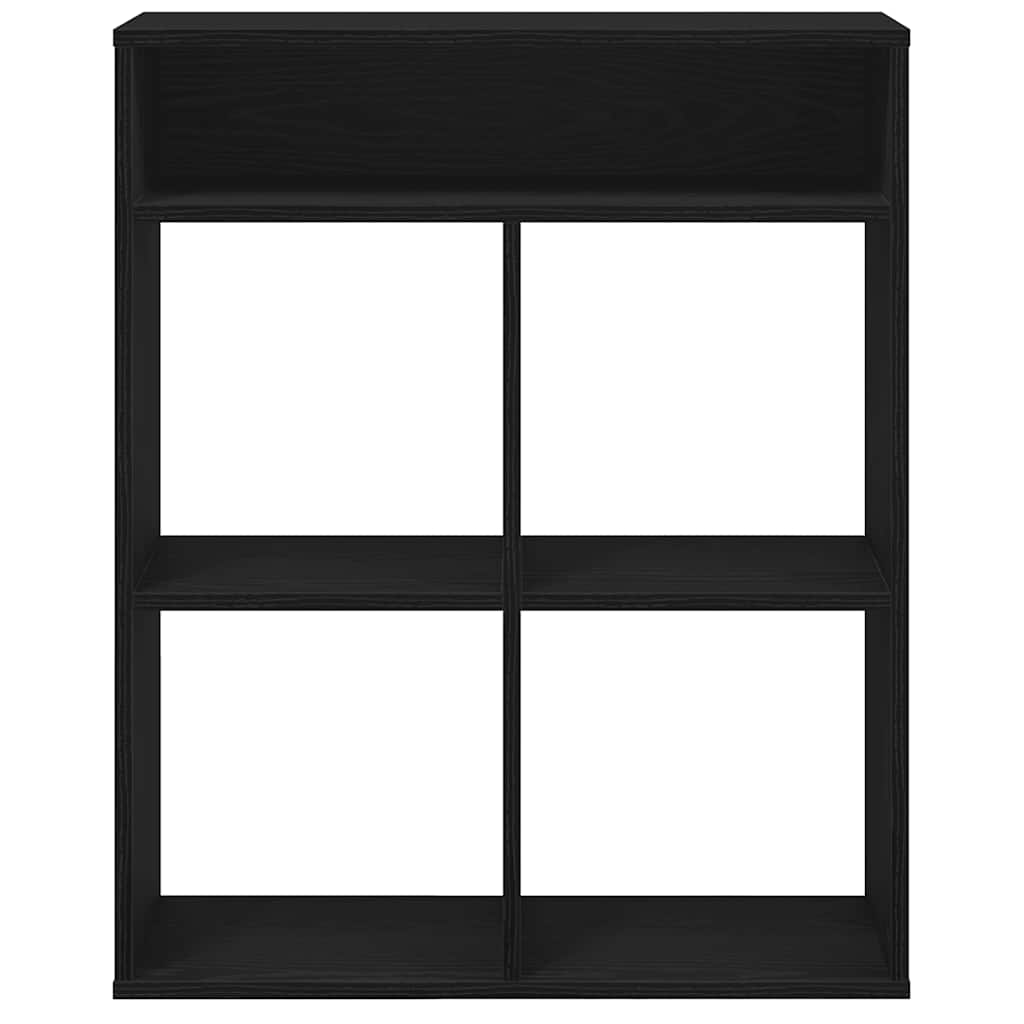 Boekenkast 66x31x80 cm bewerkt hout zwart