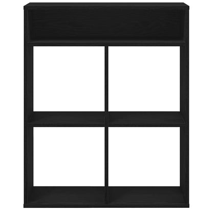 Boekenkast 66x31x80 cm bewerkt hout zwart