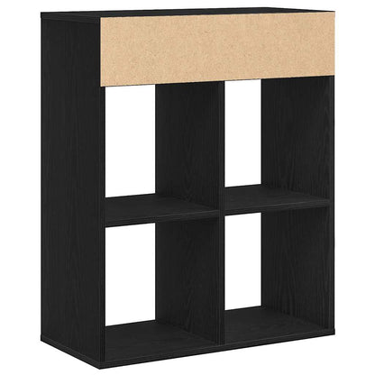 Boekenkast 66x31x80 cm bewerkt hout zwart