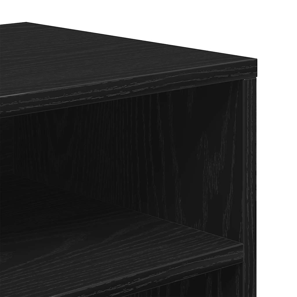 Boekenkast 66x31x80 cm bewerkt hout zwart