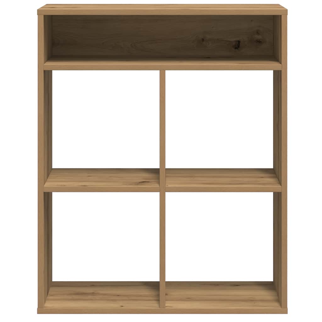 Boekenkast 66x31x80 cm bewerkt hout artisanaal eikenkleur