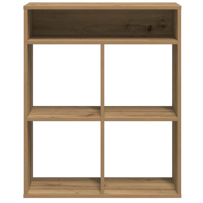 Boekenkast 66x31x80 cm bewerkt hout artisanaal eikenkleur
