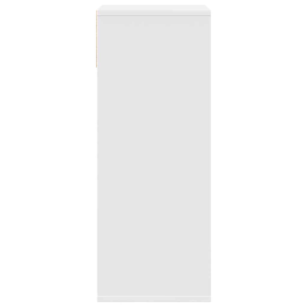 Boekenkast 34x31x80 cm bewerkt hout wit