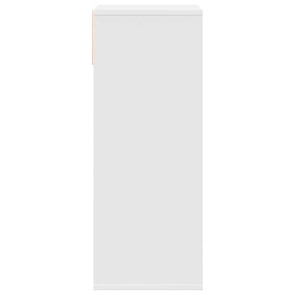 Boekenkast 34x31x80 cm bewerkt hout wit