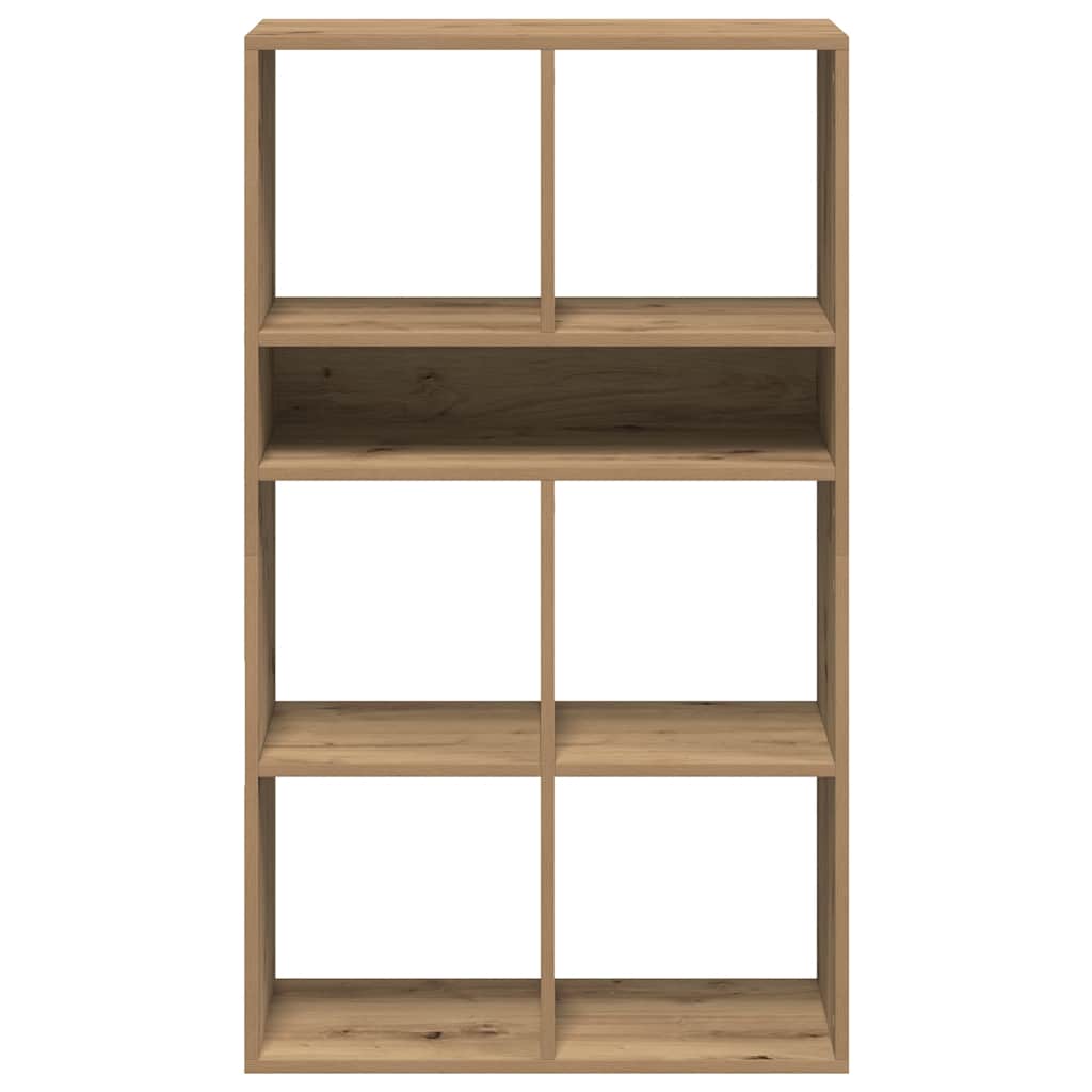 Boekenkast 66x31x112 cm bewerkt hout artisanaal eikenkleur