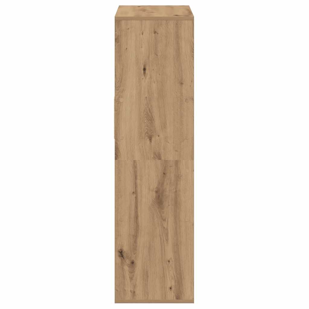 Boekenkast 66x31x112 cm bewerkt hout artisanaal eikenkleur
