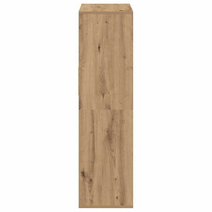 Boekenkast 66x31x112 cm bewerkt hout artisanaal eikenkleur
