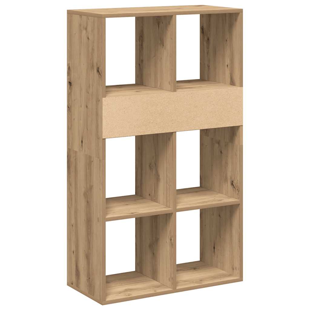 Boekenkast 66x31x112 cm bewerkt hout artisanaal eikenkleur