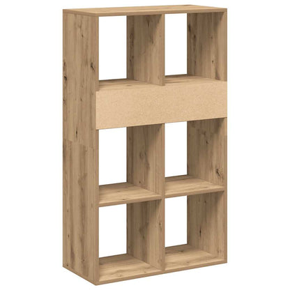 Boekenkast 66x31x112 cm bewerkt hout artisanaal eikenkleur