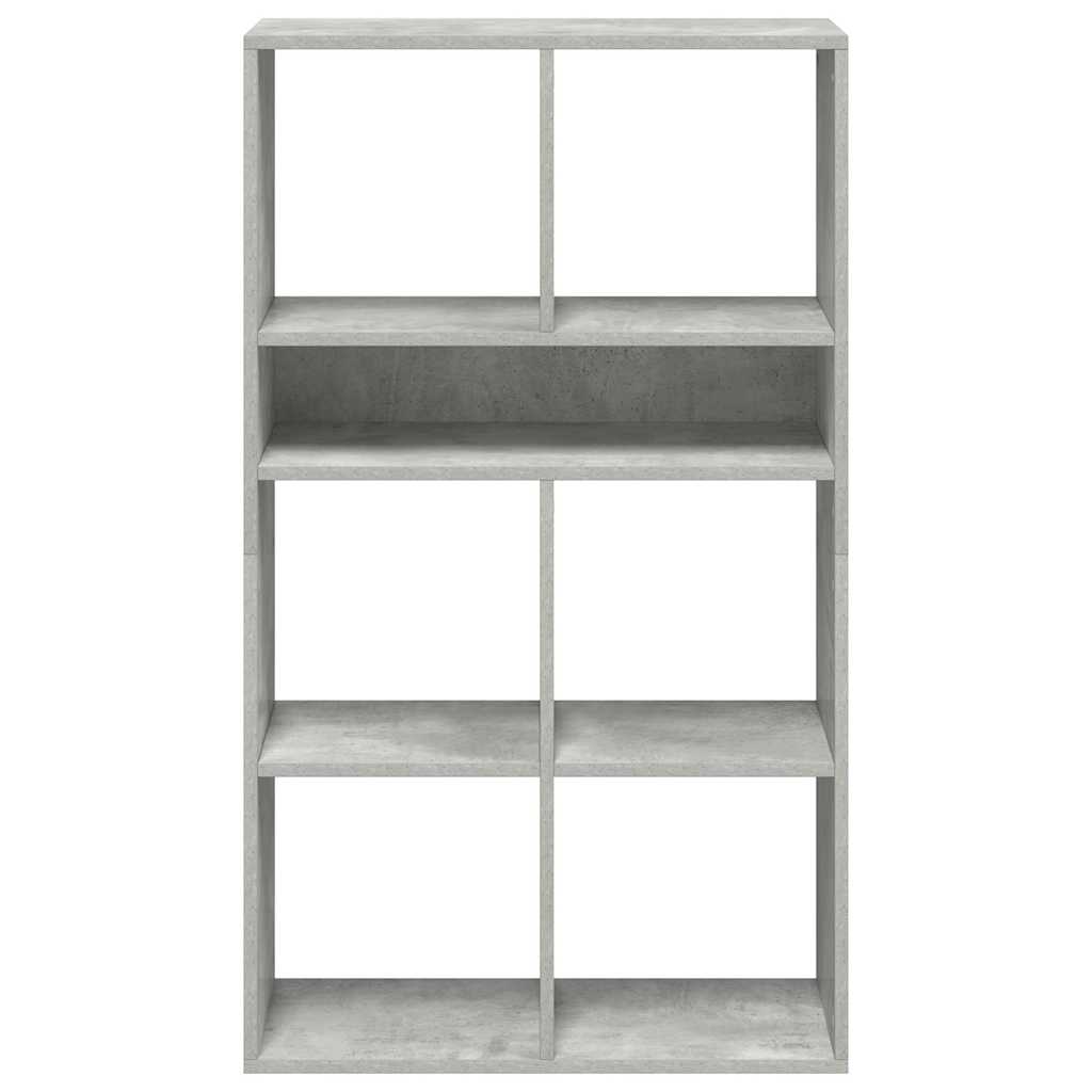 Boekenkast 66x31x112 cm bewerkt hout betongrijs