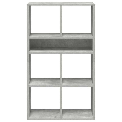 Boekenkast 66x31x112 cm bewerkt hout betongrijs