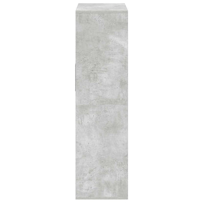 Boekenkast 66x31x112 cm bewerkt hout betongrijs