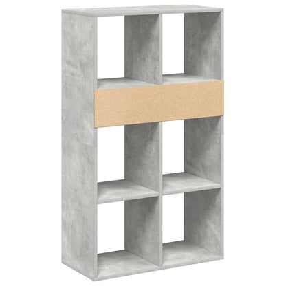 Boekenkast 66x31x112 cm bewerkt hout betongrijs