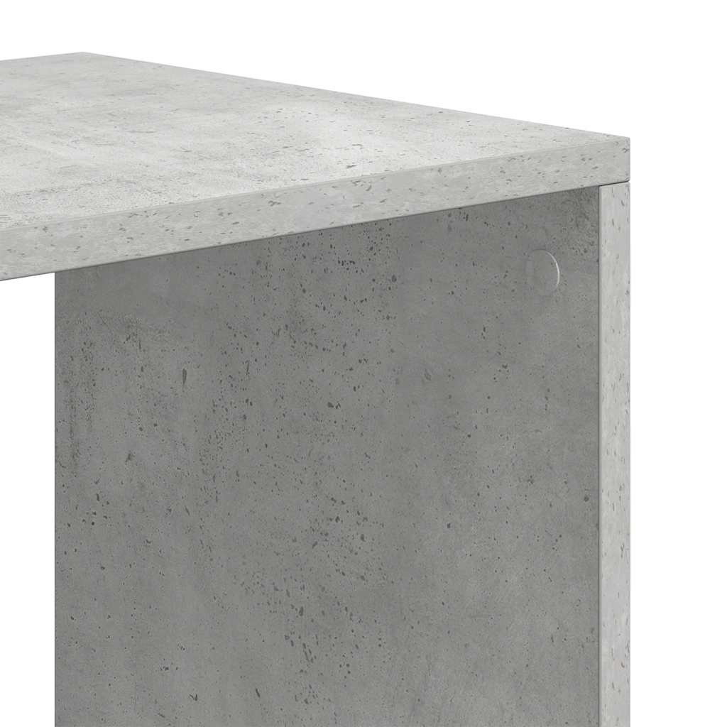 Boekenkast 66x31x112 cm bewerkt hout betongrijs