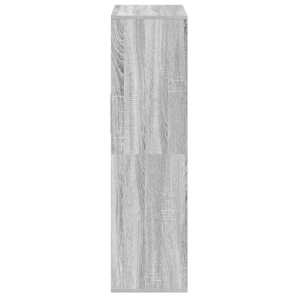 Boekenkast 66x31x112 cm bewerkt hout grijs sonoma eikenkleurig
