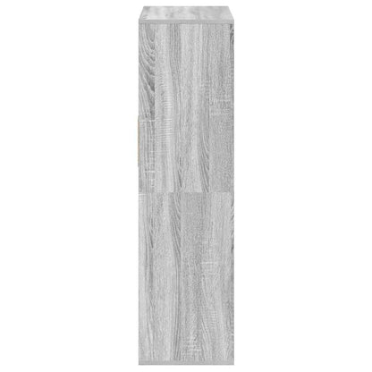 Boekenkast 66x31x112 cm bewerkt hout grijs sonoma eikenkleurig