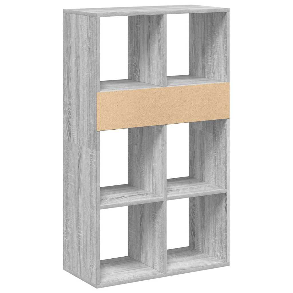 Boekenkast 66x31x112 cm bewerkt hout grijs sonoma eikenkleurig