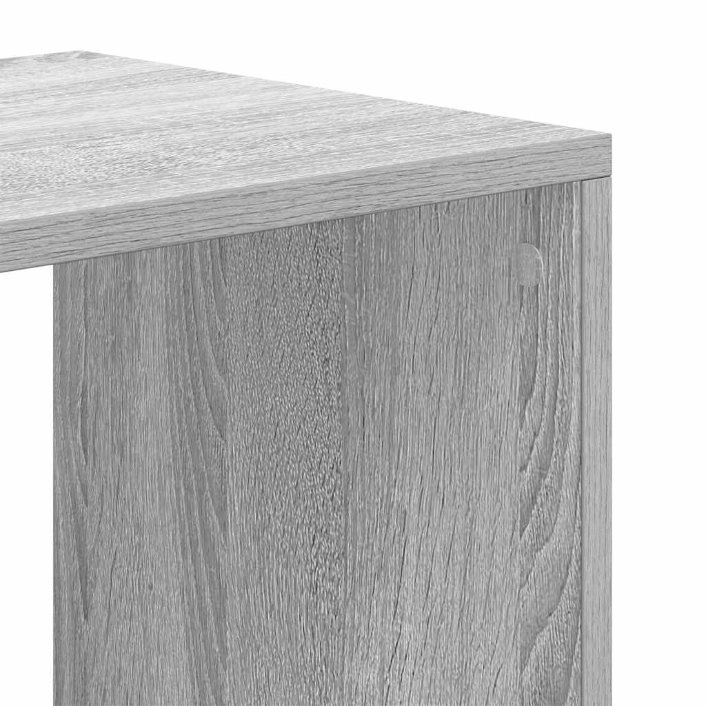 Boekenkast 66x31x112 cm bewerkt hout grijs sonoma eikenkleurig