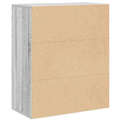 Boekenkast 60x30x71,5 cm bewerkt hout grijs sonoma eikenkleurig